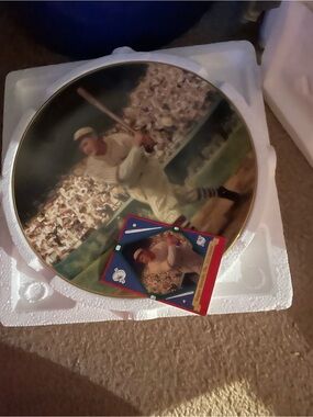 Babe Ruth baseball player Vintage Baseball Batter Decorative Plate